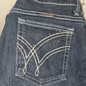 Wrangler No Gap Western Jeans Size 3/4 XTall (30 inch) Bedazzled Accents Bootcut